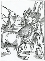 De los tontos abominables en palabras sucias de ribaldía, ilustración de la traducción al inglés de Alexander Barclay de 